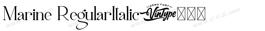 Marine RegularItalic字体转换
